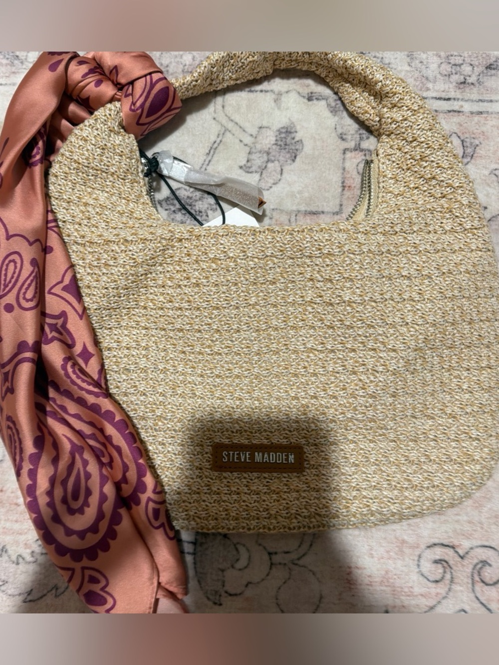 Steve Madden BDAENA natural Woven Shoulder Bag
